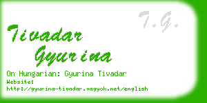 tivadar gyurina business card